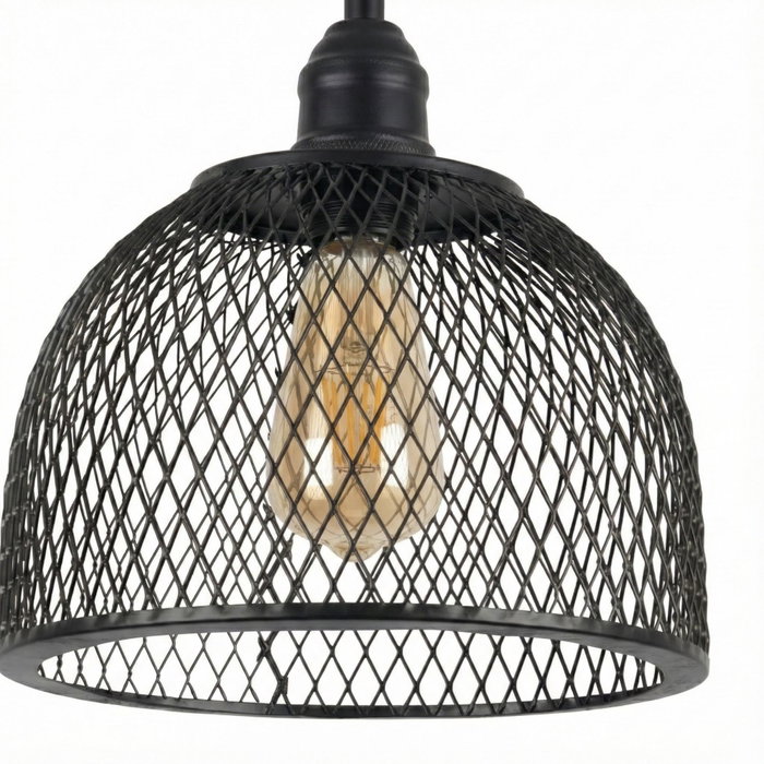 Opviq Lámpara de araña de metal negra con altura ajustable